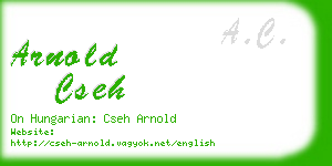 arnold cseh business card